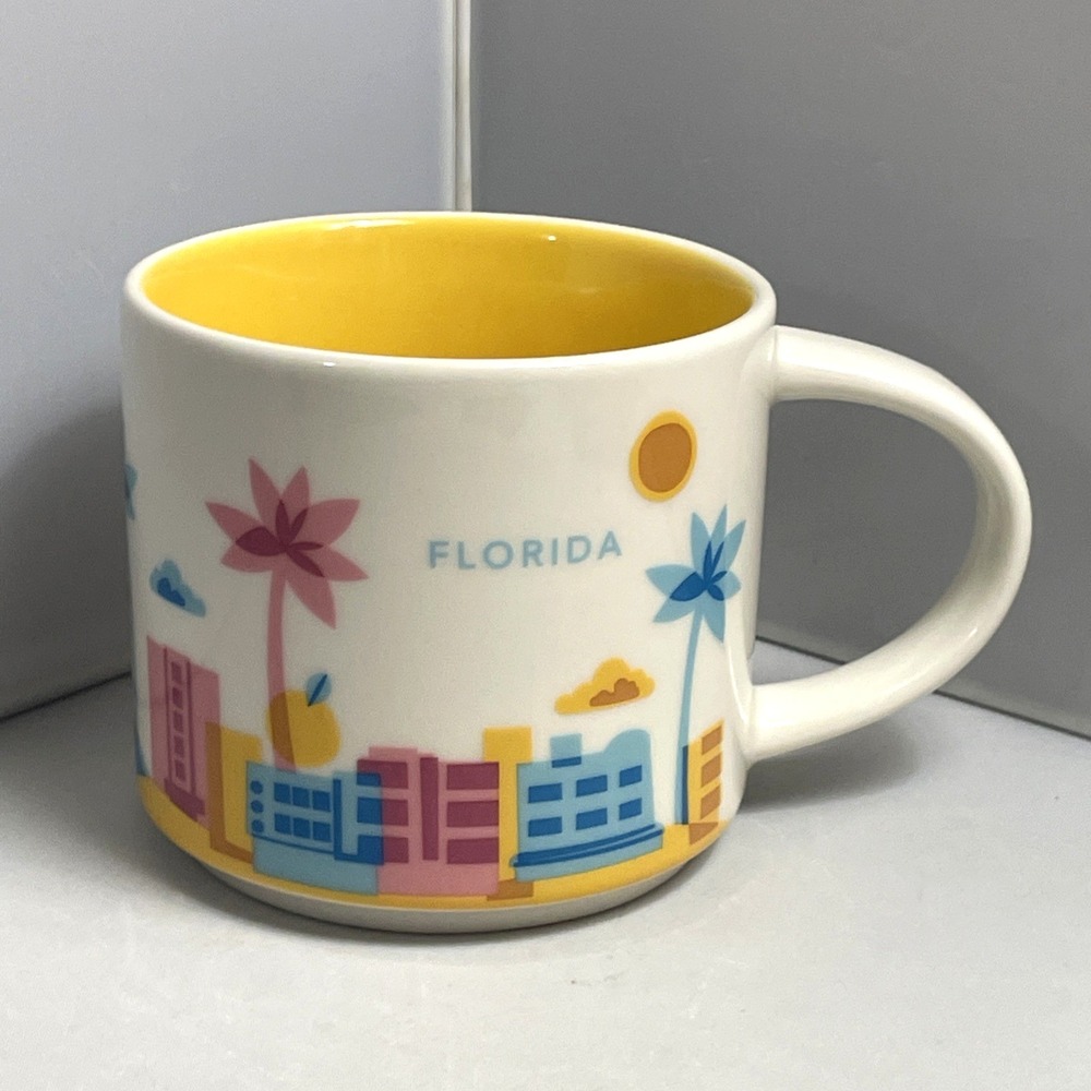 Starbucks Florida Coffee Mug You Are Here Series 2015 Cup 14 oz Flamingo